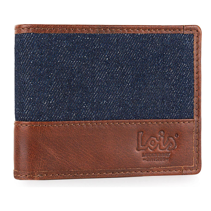 Cartera Hombre Piel Lois Rogers Azul