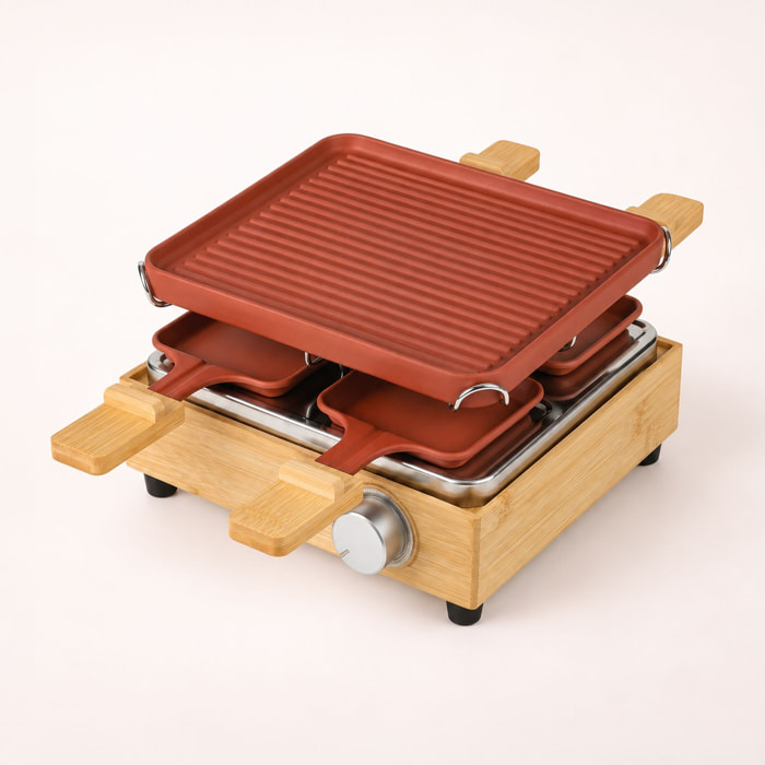Appareil à raclette 4 personne brique