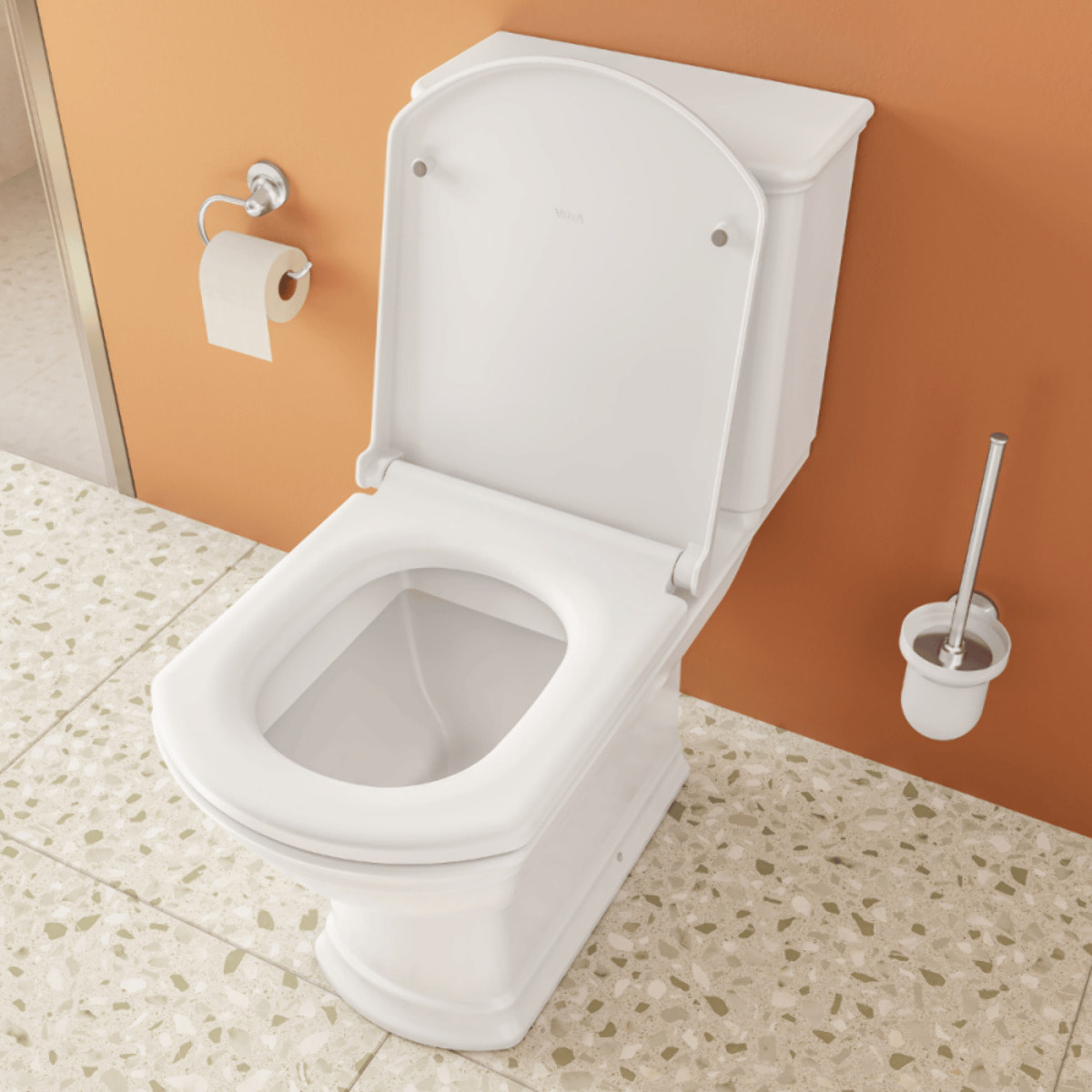 Abattant WC fermeture frein de chute rétro Valarte blanc mat