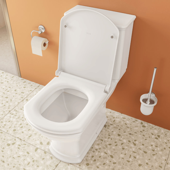 Abattant WC fermeture frein de chute rétro Valarte blanc mat