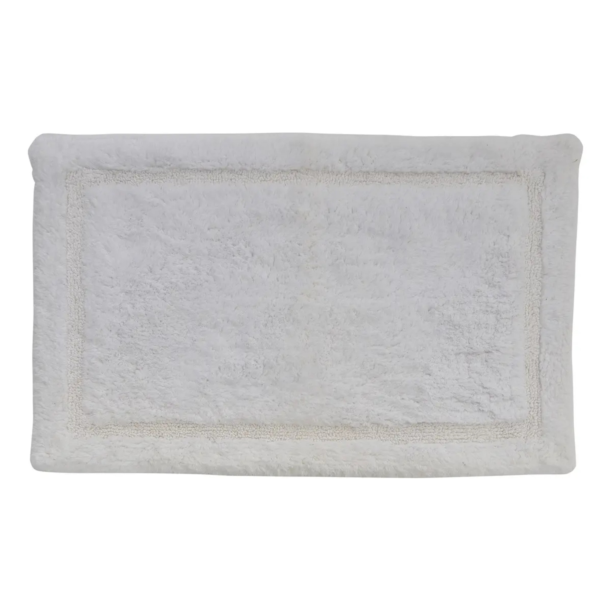 Tapis de bain fluffy Colorama 50x75cm blanc