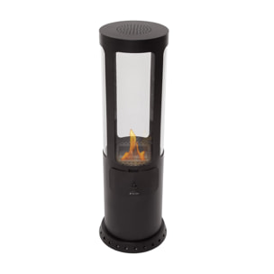 Estufa de etanol diseño de torre en acero negro BESTFIRE CLASSIC PURLINE