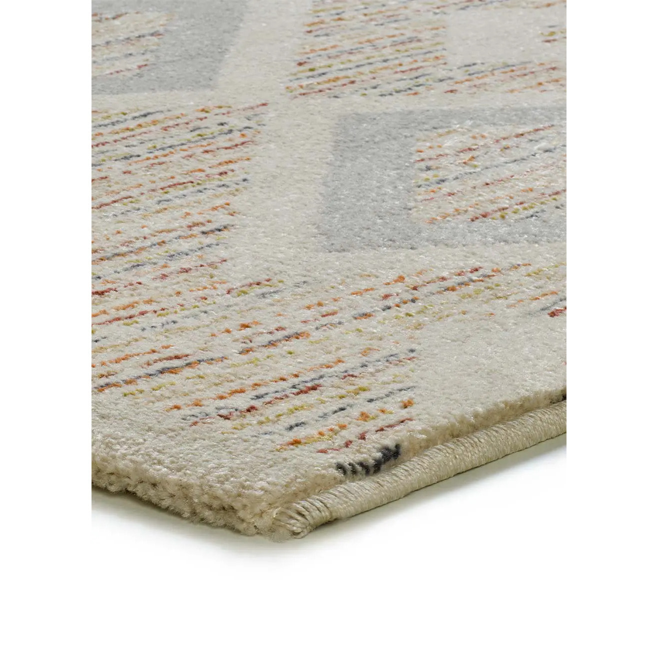 SIROCO Alfombra geométrica de pelo corto multicolor, varias medidas disponibles.
