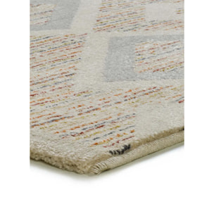 SIROCO Alfombra geométrica de pelo corto multicolor, varias medidas disponibles.