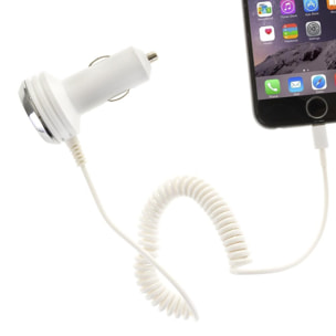 CARGADOR DE COCHE CABLE INCORPORADO LIGHTNING 8 PINS - IPHONE 5 Y SUPERIORES