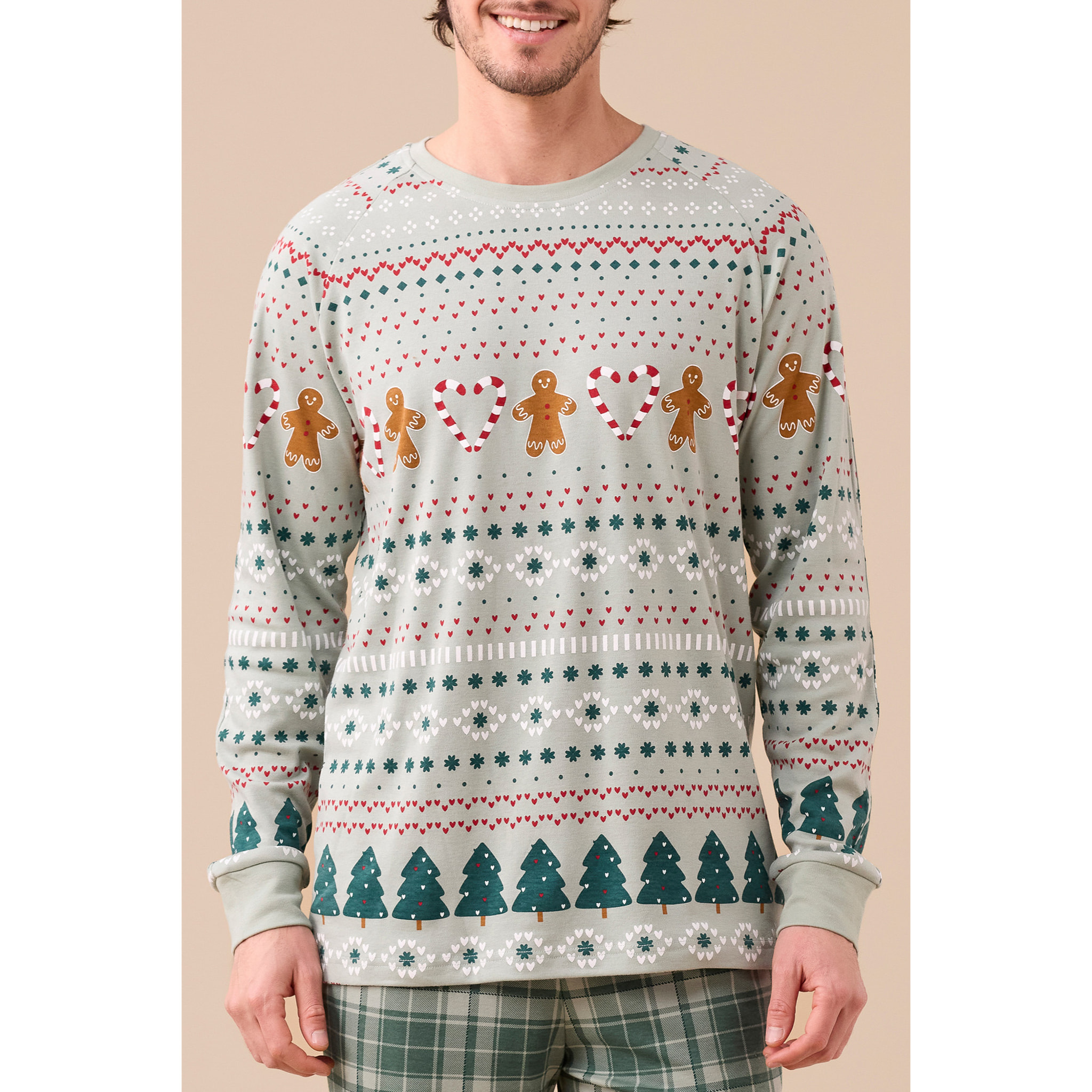 Pigiama uomo caldo cotone articolo natale. Noidinotte