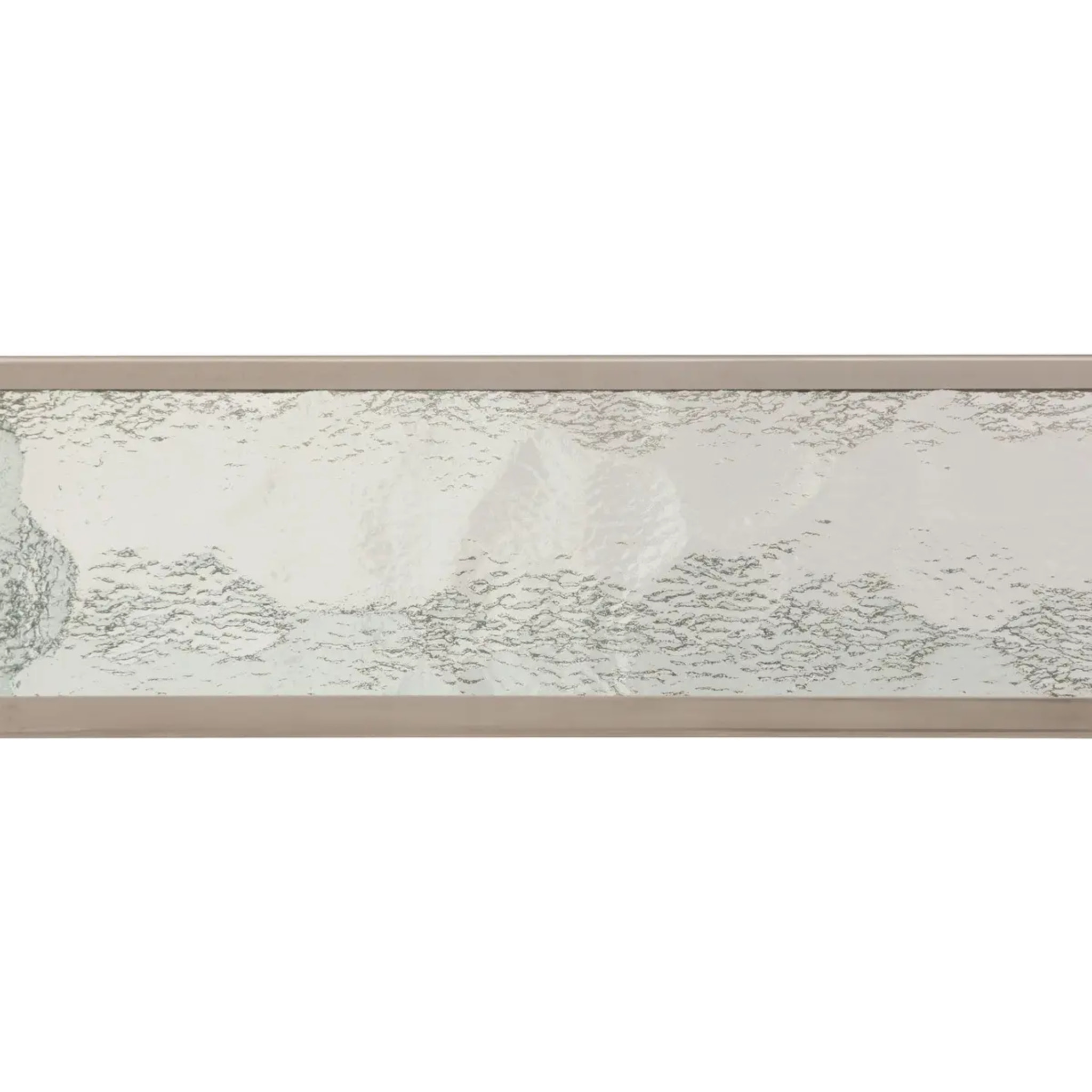 2 plateaux effet miroir "Ania" argent 28x17x4cm