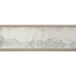 2 plateaux effet miroir "Ania" argent 28x17x4cm