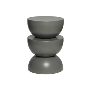 Table d'appoint. bout de canapé. table de chevet en métal. gris foncé. Coumba. Ø32 x H 46.5cm