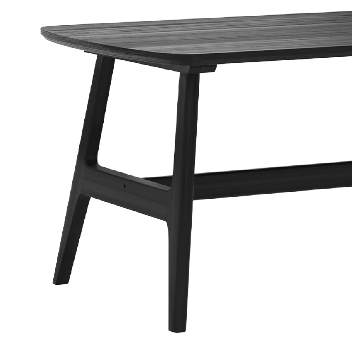 Table basse 120 cm en bois noir - Suly