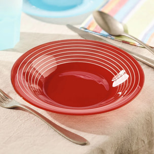 Piatto fondo rosso 21,5 cm Factory - Luminarc