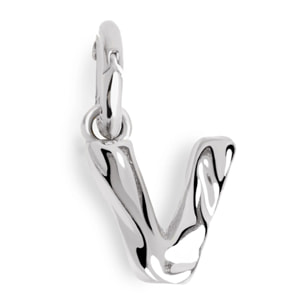 Charm Letter Organic in Argento