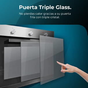 Cecotec Horno Integrable Bolero Hexa C136000 Mirror Time A. 2800 W 77 L de capac