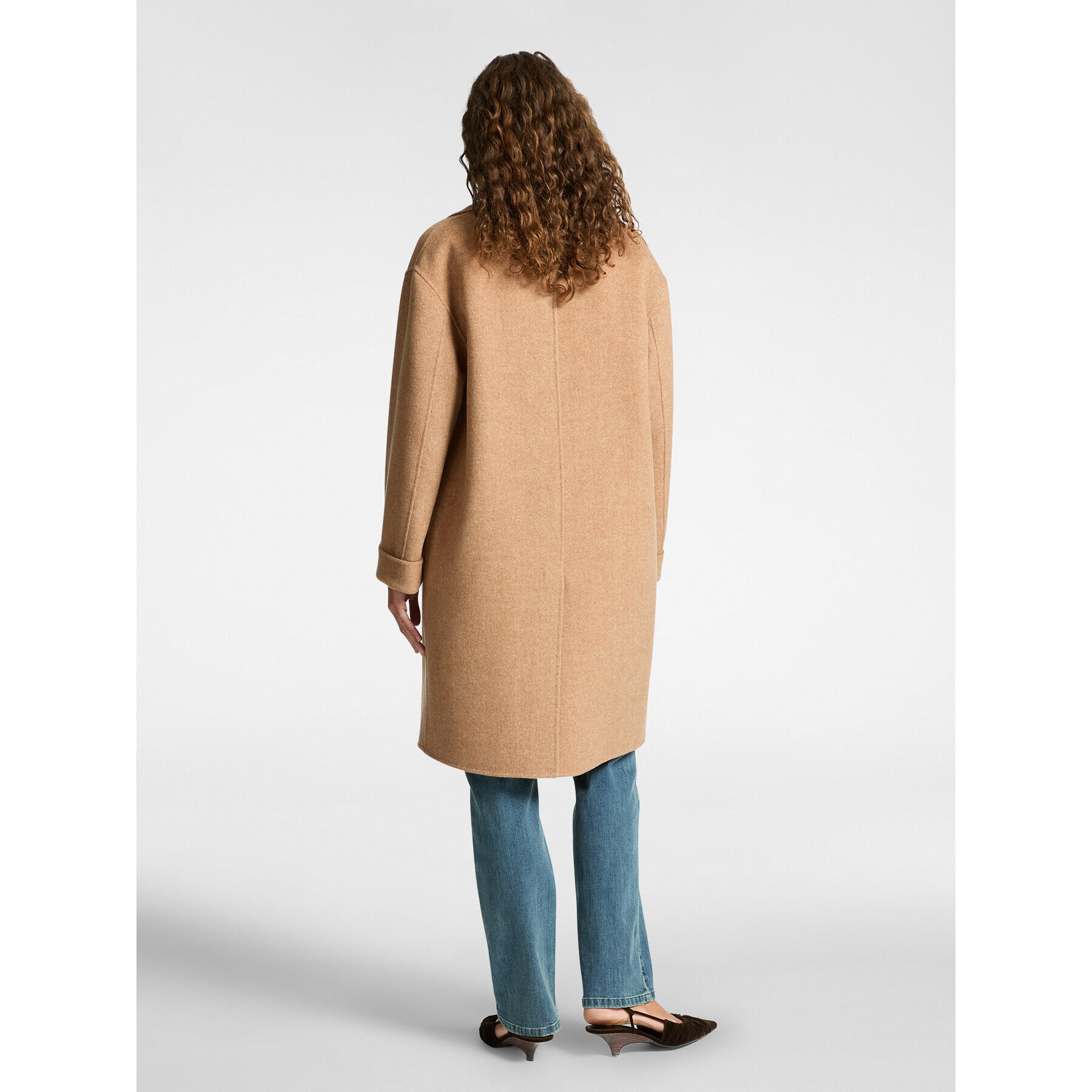 Elena Mirò - Cappotto midi in lana - Beige