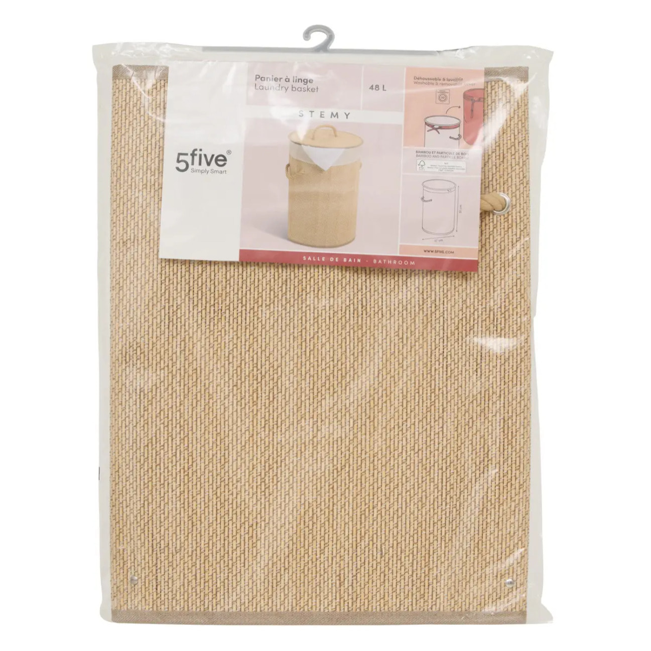 Panier à linge Stemy 48L beige