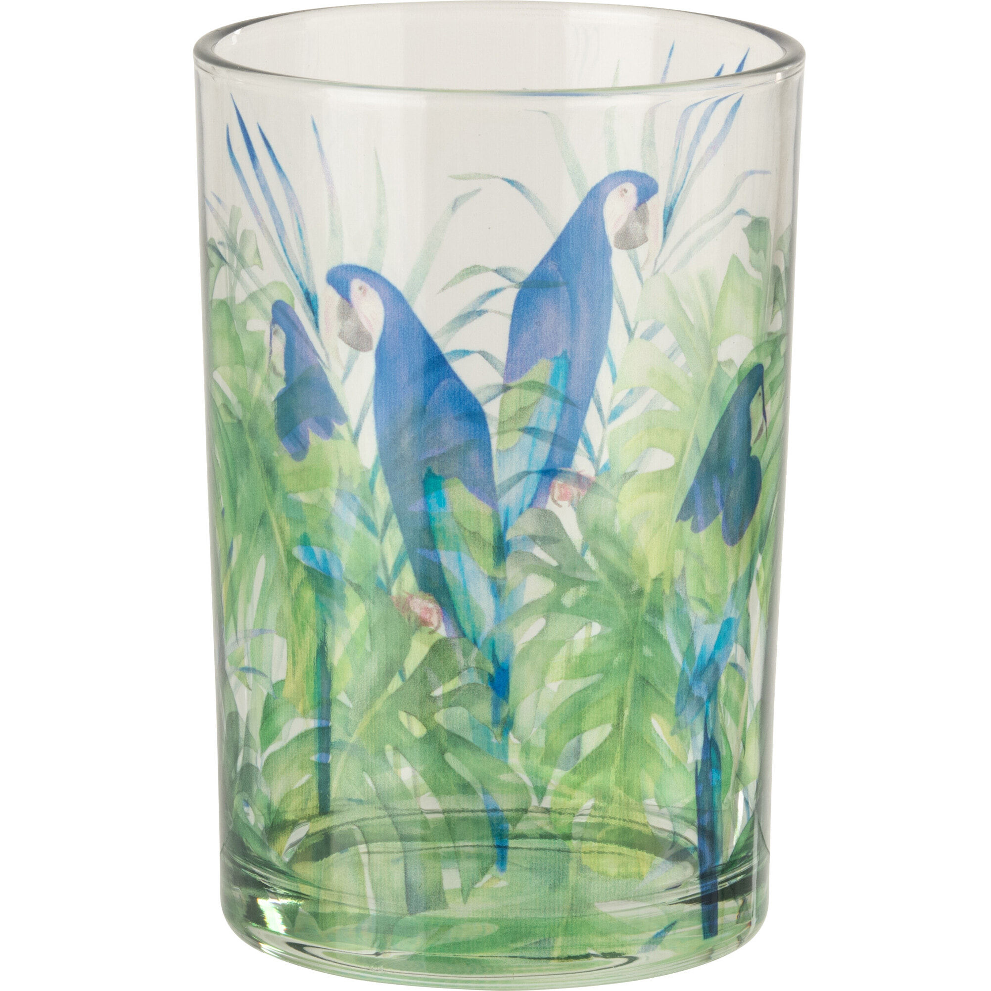 J-Line Photophore Perroquet - verre - bleu/vert - large