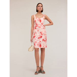 Motivi - Vestido bustier estampado chino - Rojo