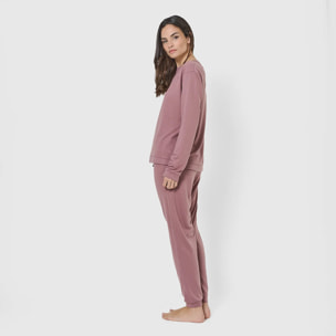 Pantalón largo básico deportivo malva