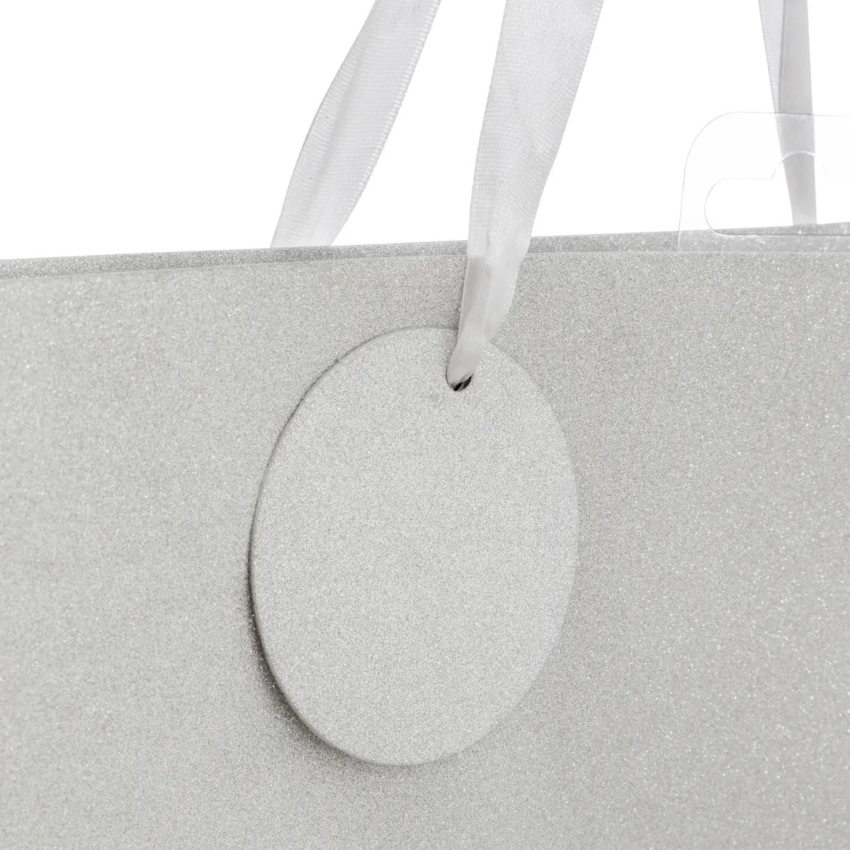 Sac cadeau paillettes grande taille argent