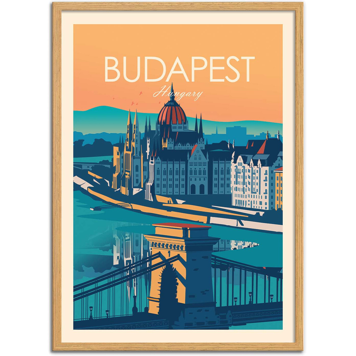 Affiche - Budapest Hungary - Studio Inception