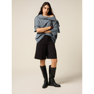 Oltre - Pantaloni bermuda - Nero