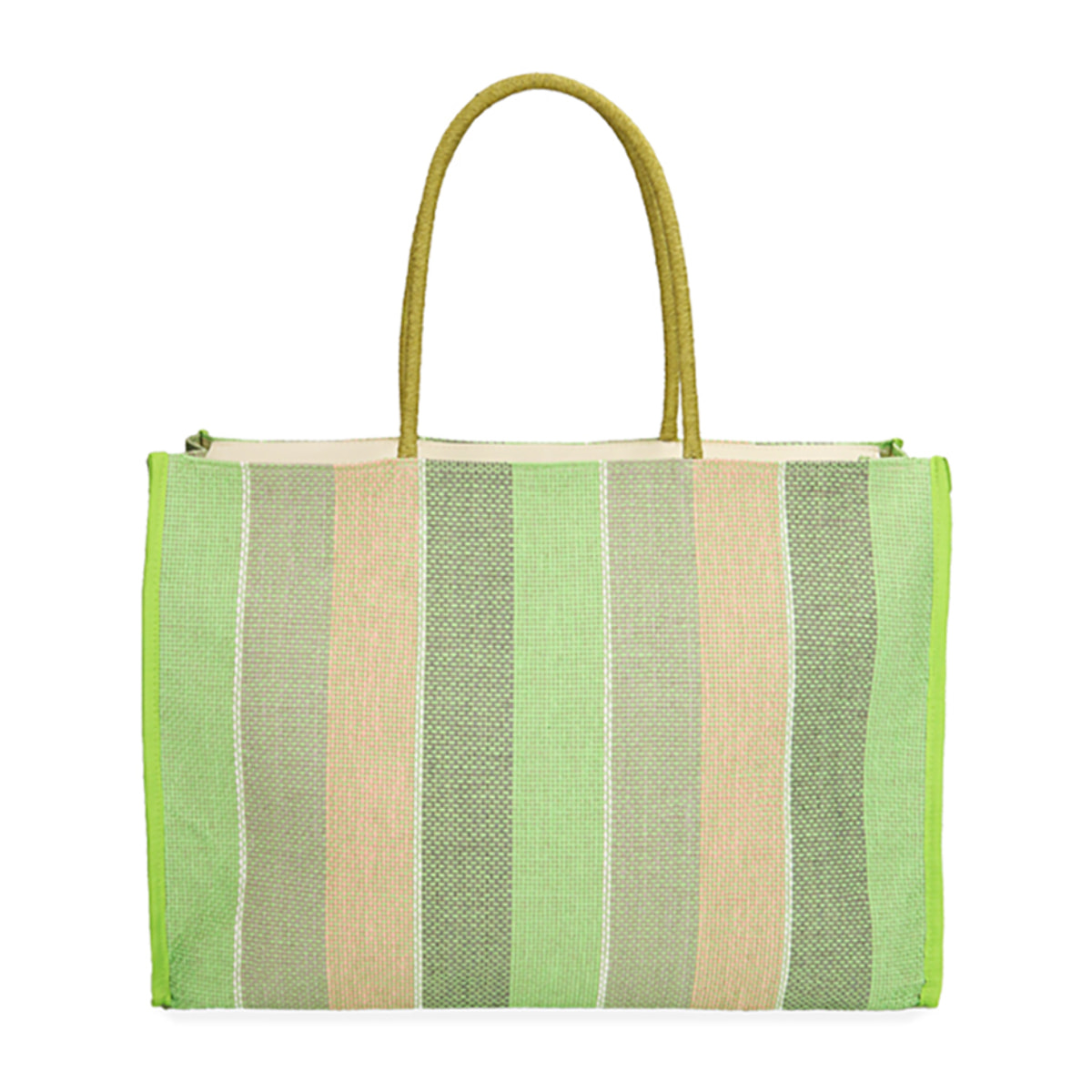 Borsa verde in paglia