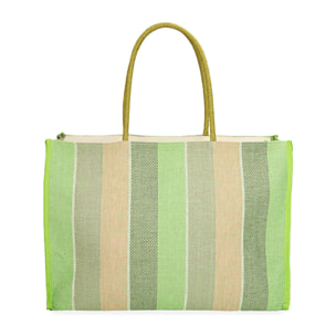 Borsa verde in paglia