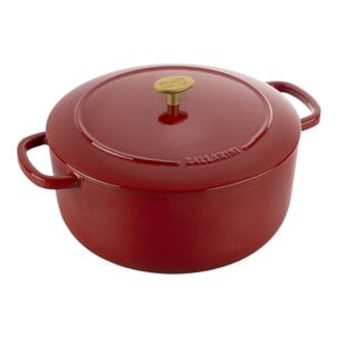 Cocotte 28 cm, Fonte + Couteau d'office Now S 10 cm, Rouge