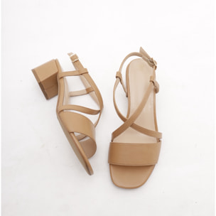 SANDALO FASCIA E INCROCIO CUOIO