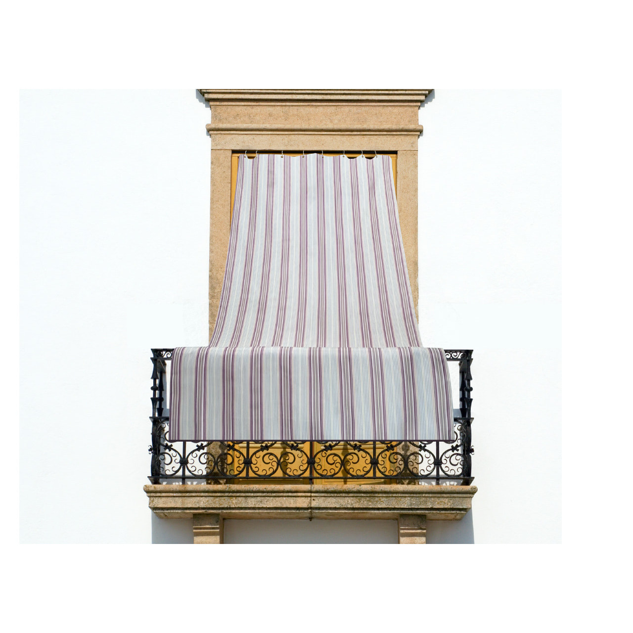 Tenda Da Sole Per Esterni Impermeabile Resistente Con Anelli Rigata Modello Costarica Vari Colori