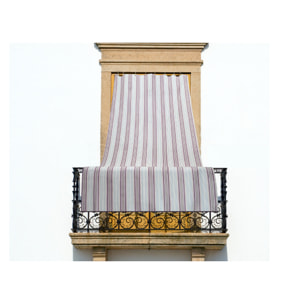 Tenda Da Sole Per Esterni Impermeabile Resistente Con Anelli Rigata Modello Costarica Vari Colori