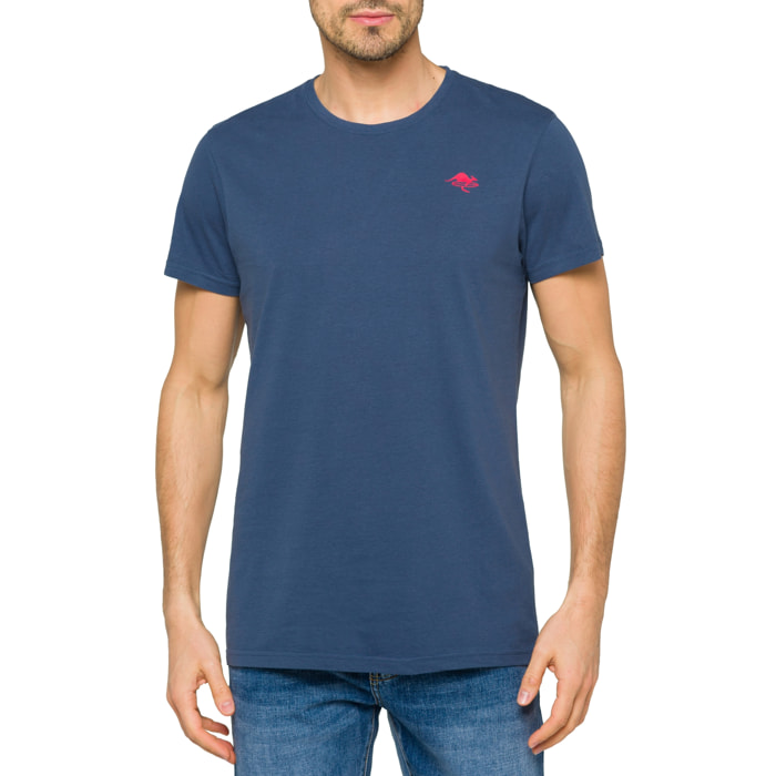 T-shirt in cotone 150 gr Hot Buttered Lizard Blu Indigo