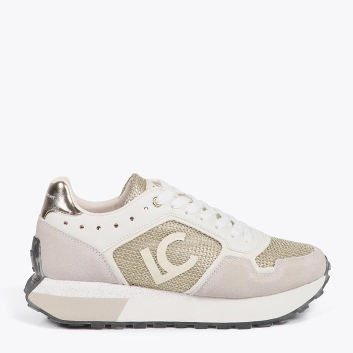 Sneaker con Suola Personalizzata e Stampa Animalier e Dettagli in Pelle