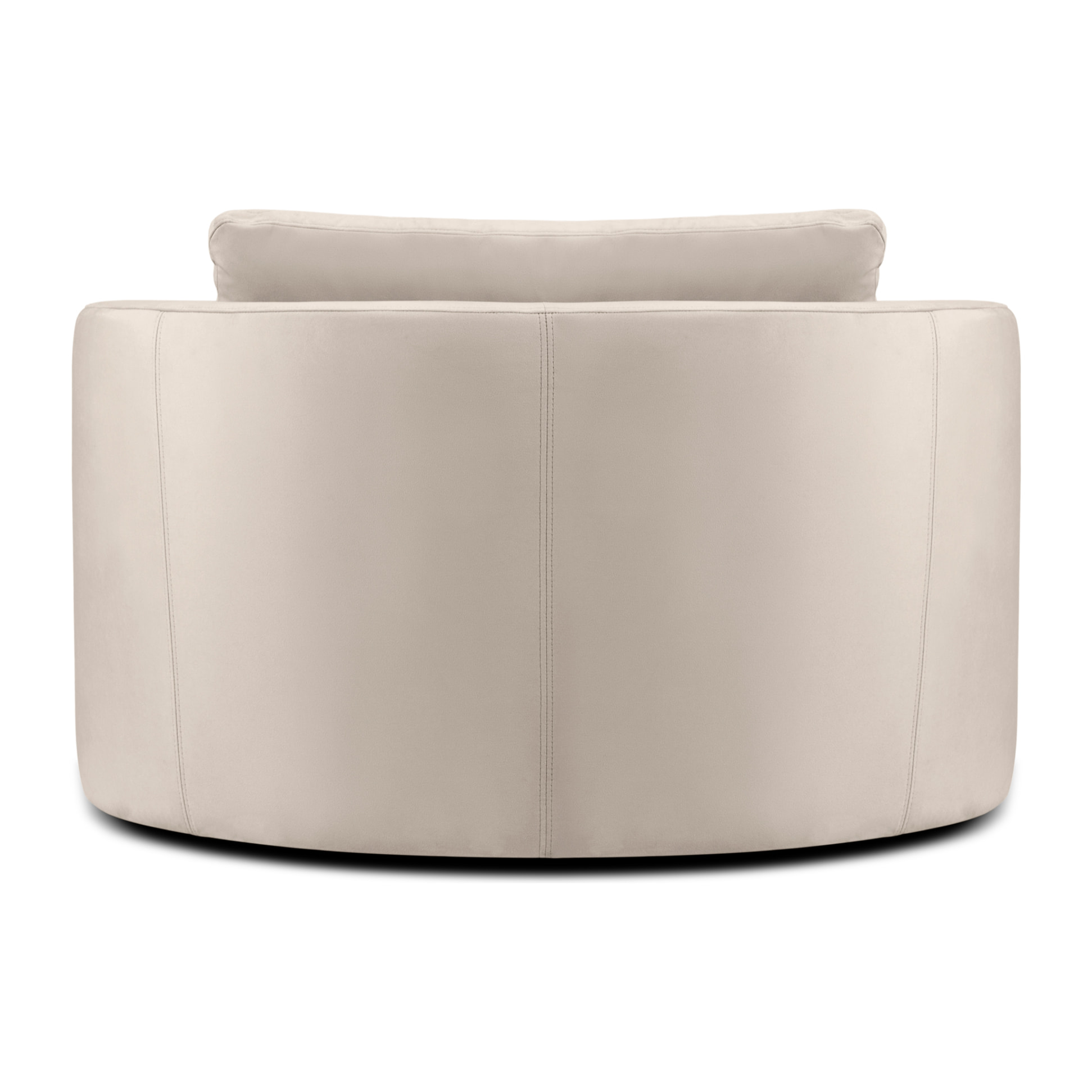 Fauteuil pivotant "Adam" en velours beige