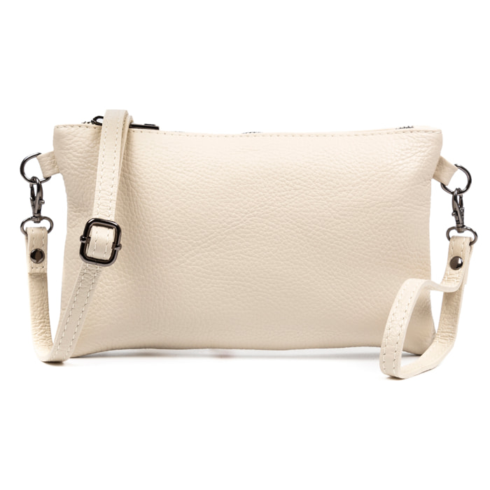 Albenga Borsa a tracolla donna in vera pelle finitura dollaro