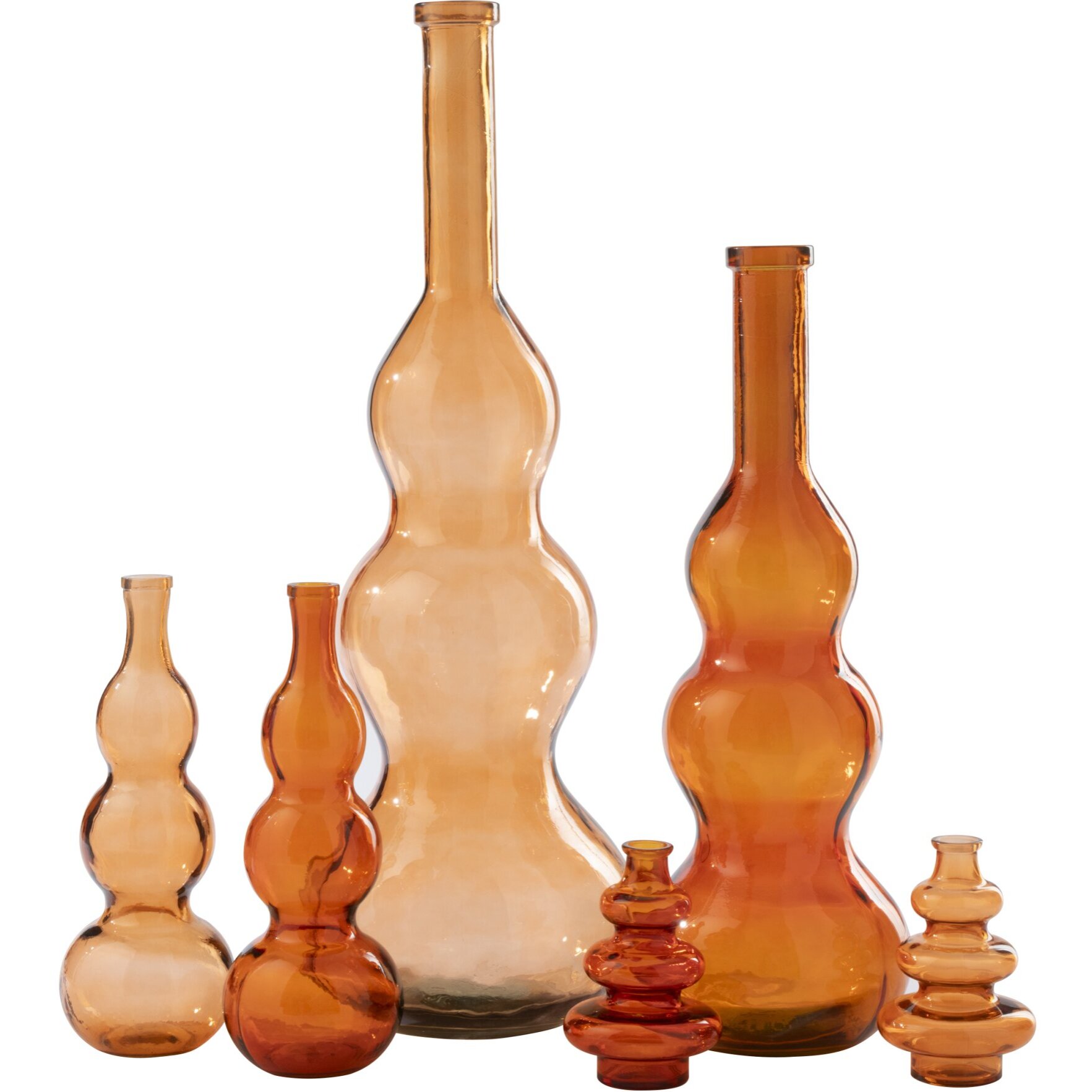 J-Line Vase - verre - orange