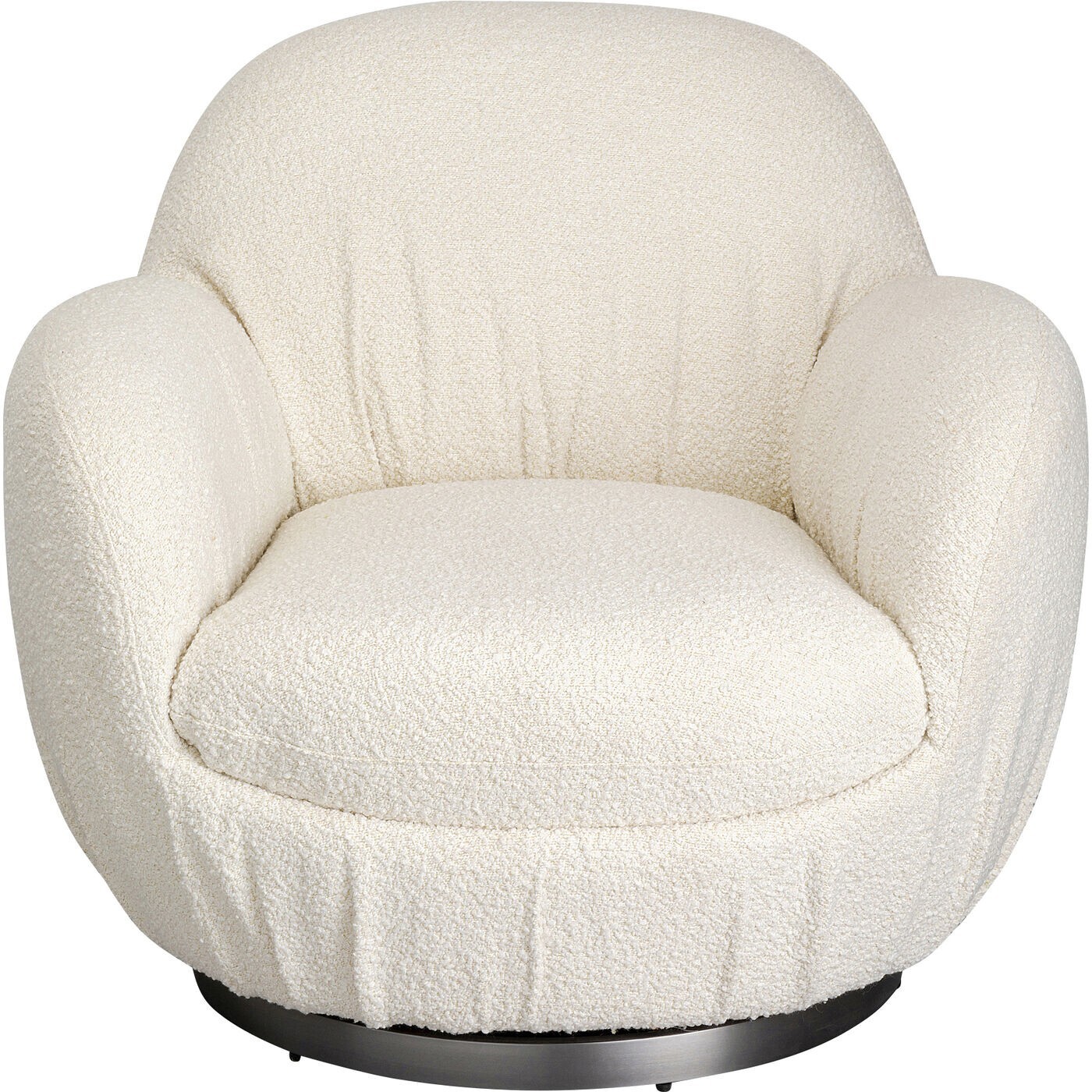 Fauteuil pivotant Nube Boucle crème Kare Design