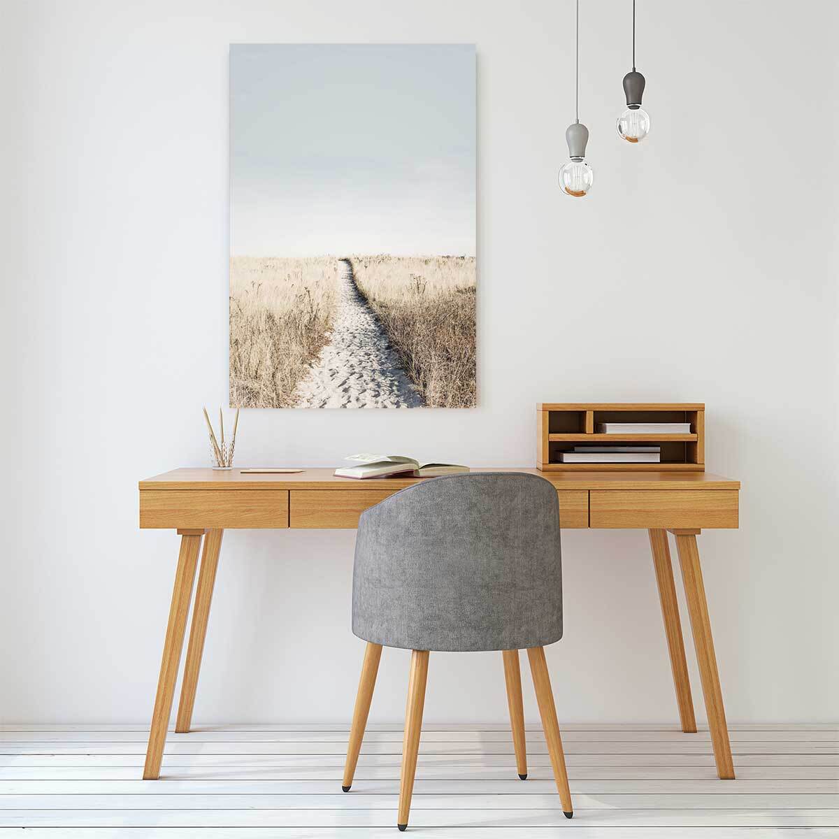 Tableau mer chemin dans la dune  Tableau plexiglas