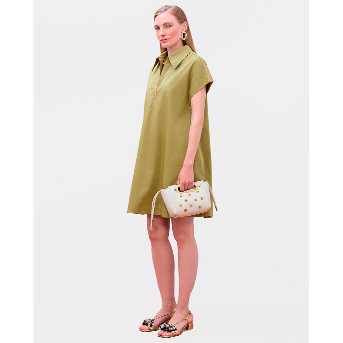 Abito camicia a maniche corte