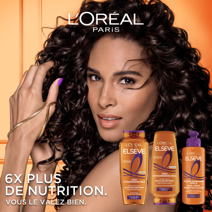 Lot de 12 - L'Oréal Paris Elseve Huile Extraordinaire Amla Après-Shampooing Démêlant Boucles Définies 200ml