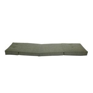 Chauffeuse 1 place convertible en tissu vert kaki SALLY