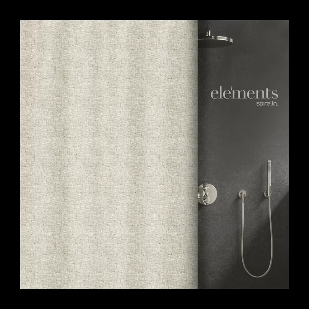 Elements by Spirella rideau de douche Polyester ILO 120x200cm Beige