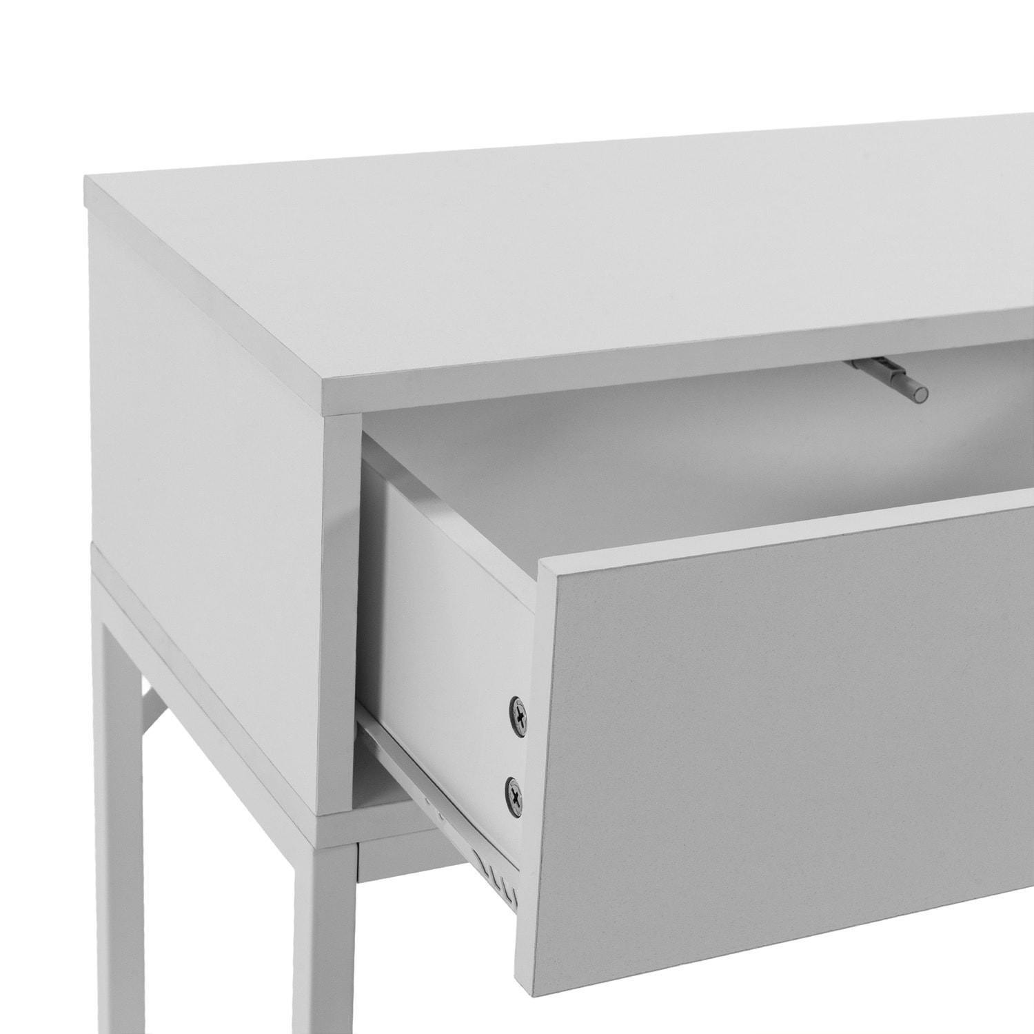 Mesa consola Auri 2 cajones color Blanco