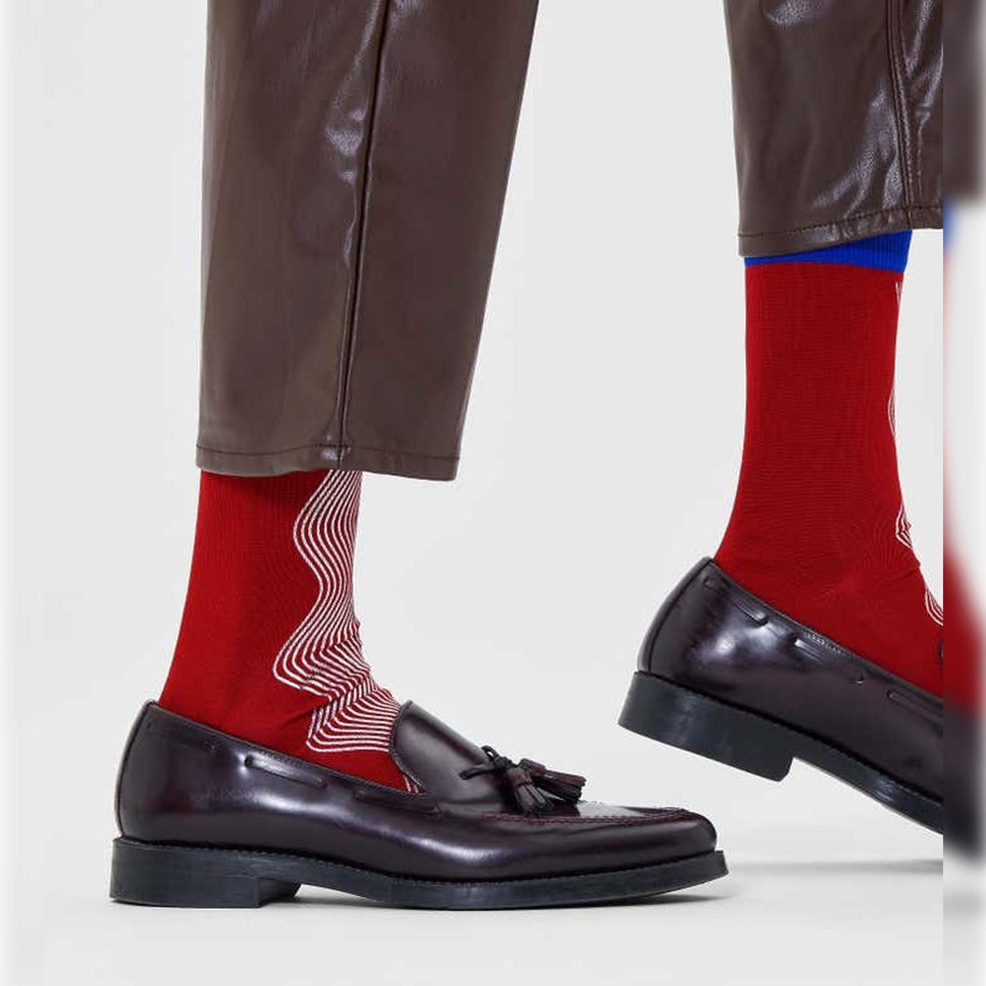 Calcetines dressed luke blancas y rojas