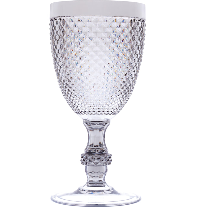 Set 6 Calici Excelsa – Diamond, Plastica Argento 39 cl