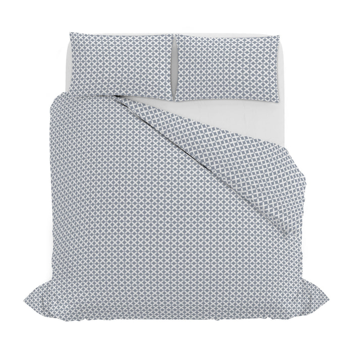 PARURE COPRIPIUMINO ATHENA, 100% Cotone, Made in Italy - RITA GRIGIO