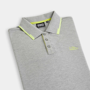 Polo MUNICH slam lifestyle de algodón organico-viscosa gris