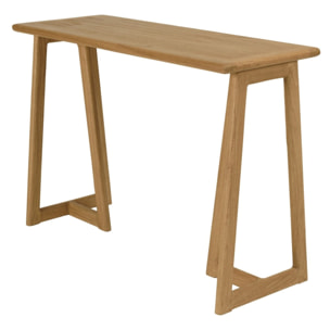 AMY - Console 110cm en bois de mindi pieds triangles