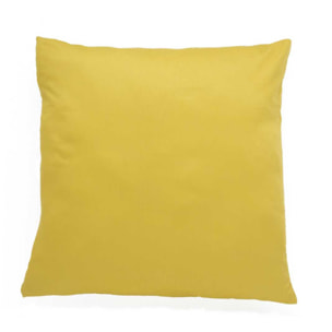 Taie d'oreiller satén Jaune 100% coton 118 cm/2