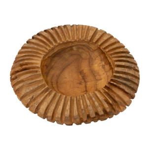 S/TASCHE GERIS IN TEAK RICICLATO CM Ø 35X7 (PEZZI UNICI - NON RIP. IN SERIE)